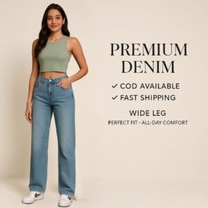 Relive the golden era of fashion with a modern twist—introducing the Women’s 90s Retro Baggy Jeans in Heavy Fade Blue Denim
