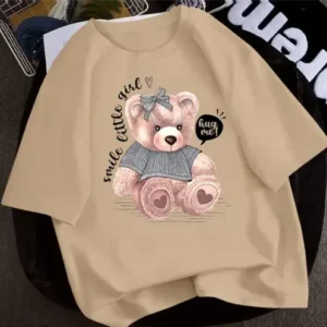 Oversized t-shirt with cute teddy picture on t-shirt
