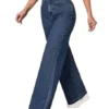 Dark Blue Baggy Wide-Leg Jeans