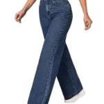 Dark Blue Baggy Wide-Leg Jeans