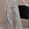 Women’s Grey Wide-Leg Baggy Jeans