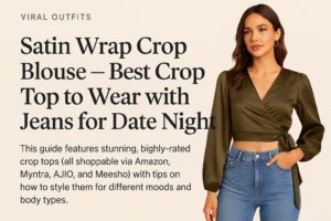 Satin Wrap Crop Blouse – Best Crop Top to Wear with Jeans for Date Night
