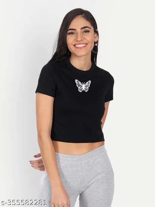 Crop print T- Shirt