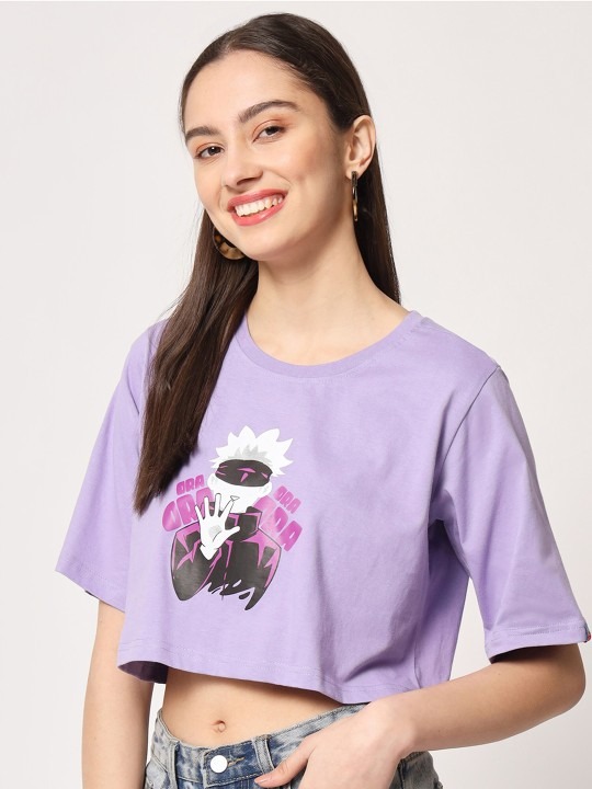 
COMICSENSE
Anime Printed Jujutsu Kaisen Boxy Cotton Crop Top