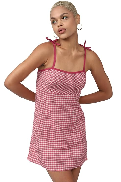 
Visit the FOREVER 21 Store
FOREVER 21 Womens Checked Sheath Mini Dresses
